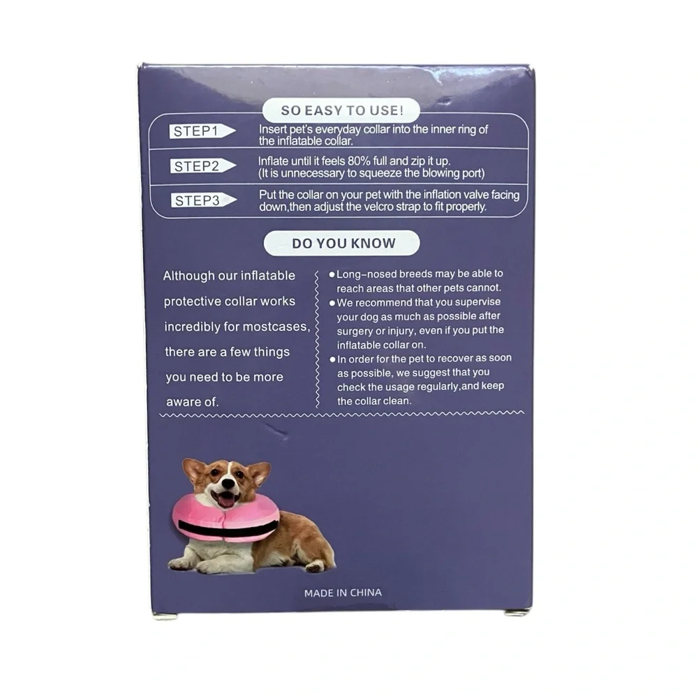 Pink Inflatable Protective Collar